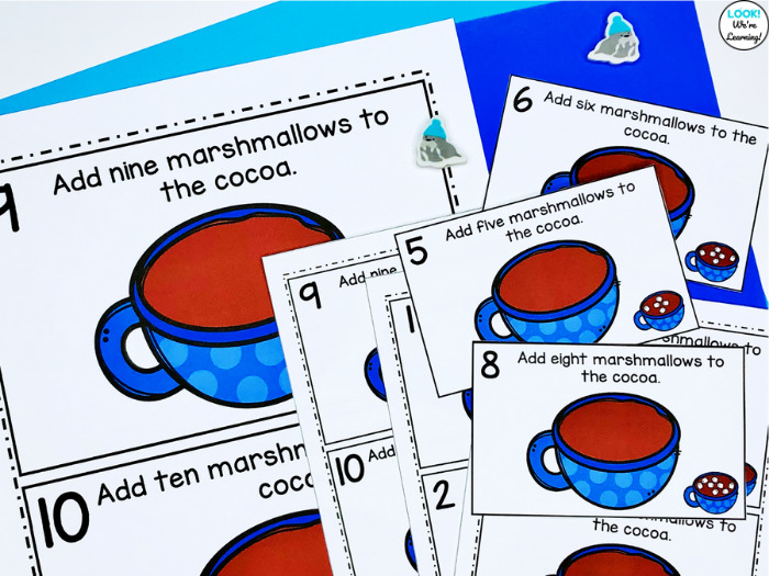 Using Cocoa 1-10 Counting Cards with Students