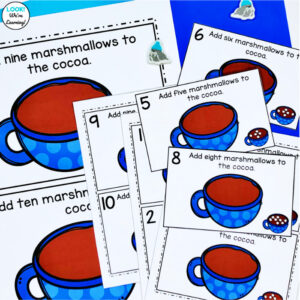 Using Mini 1-10 Counting Cards at Math Centers