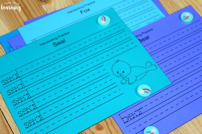 Arctic Animal Themed Handwriting Practice for Kids