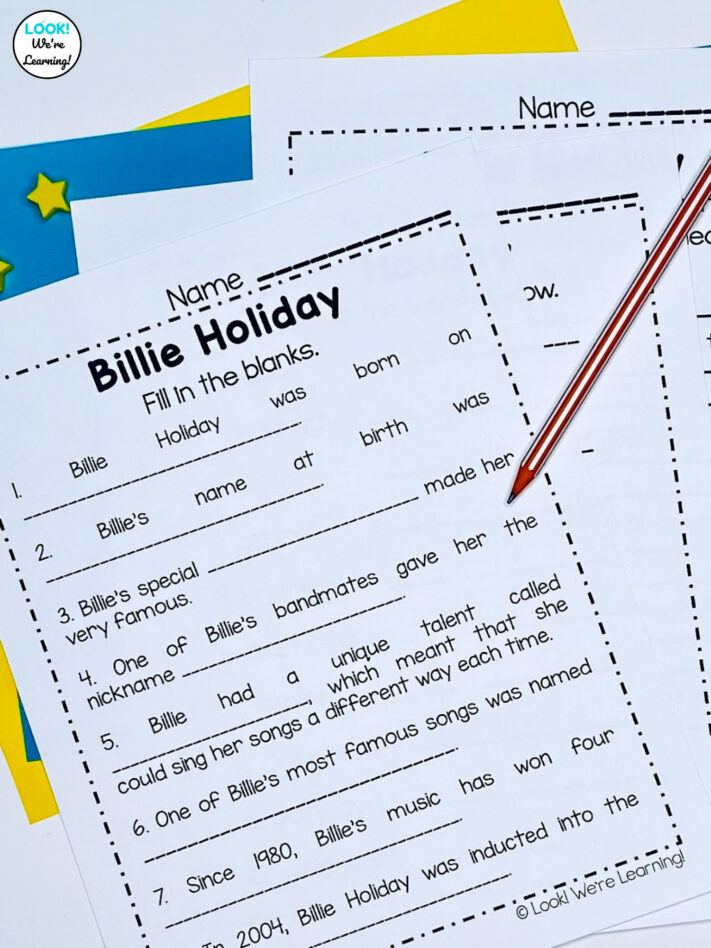 Billie Holiday Lesson for Elementary