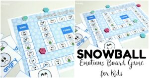Fun Snowball Emotions Board Game for Kids