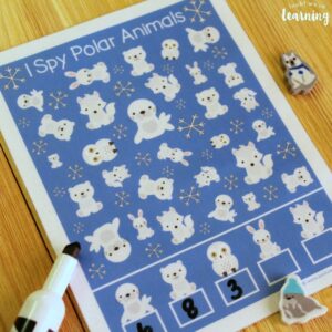 Polar Animals I Spy Activity for Kids