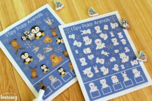 Printable Polar Animal I Spy Activity for Kids