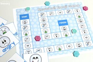 Printable Snowball Emoji Game for Kids