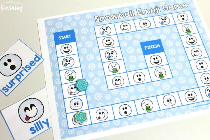 Snowball Emoji Emotion Naming Game for Kids