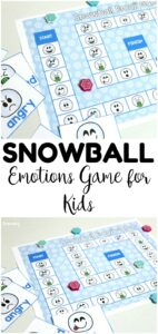 This printable snowball emotions game for kids is a fun way to help students develop their emotional vocabulary! Use it as a winter activity to help students build empathy!
