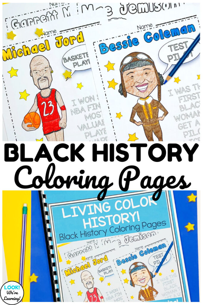 These black history coloring pages are a fun way to introduce students to notable Black Americans in history!