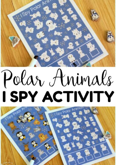 This Polar Animal I Spy Activity is so much fun for little learners! Great for a preschool or kindergarten winter unit!
