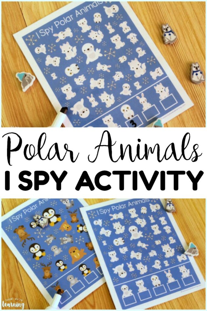 This Polar Animal I Spy Activity is so much fun for little learners! Great for a preschool or kindergarten winter unit!