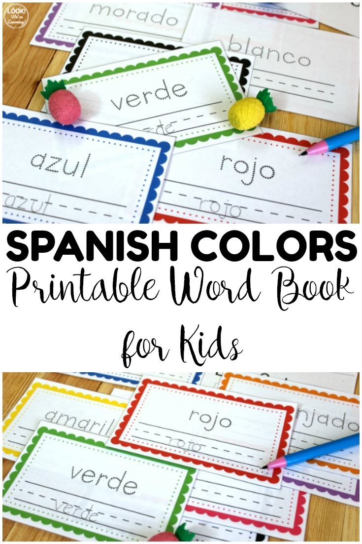 Pick up this printable Spanish colors word book to help early learners practice reading and writing colors in Spanish! Great for literacy centers too!