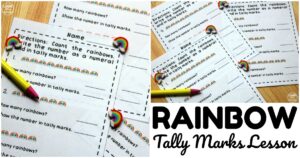 Simple Rainbow Tally Marks Counting Lesson