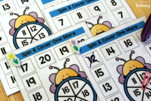 Bee Spin and Cover Counting Worksheets
