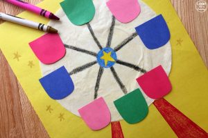 Coffee Filter Ferris Wheel Craft for Kids