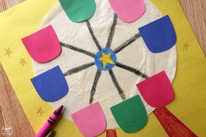 Easy Coffee Filter Ferris Wheel Craft for Kids