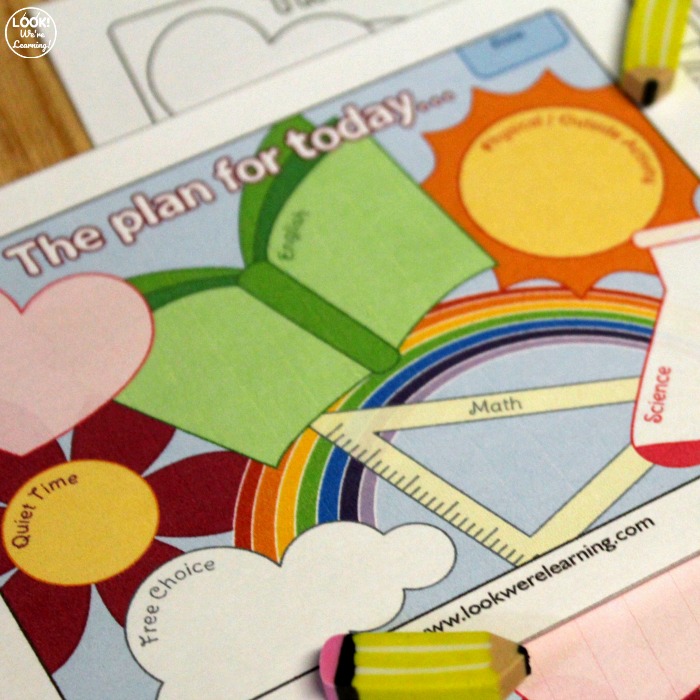 Kids Homeschool Day Planner Printable