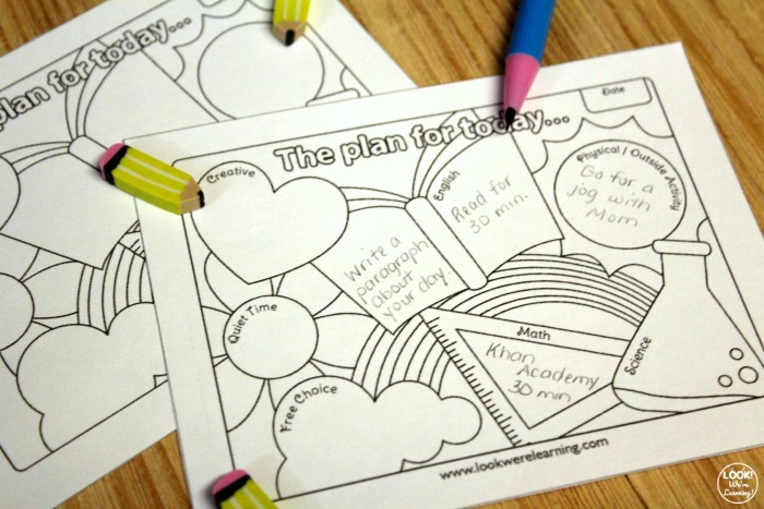 Kids Printable Homeschool Day Planner