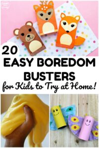 Make the most of time at home with these easy boredom busters for kids! Great for school breaks, summer vacation, and more!
