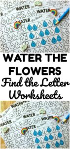 Practice finding uppercase and lowercase letters with these spring-themed Water the Flowers Find the Letter Worksheets! Perfect for early learners!