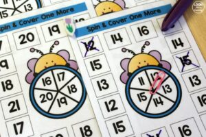 Printable Bee Counting Math Center for Early Grades