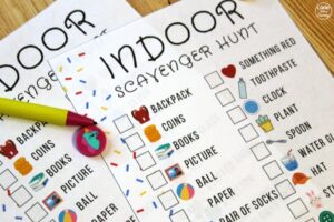 Printable Indoor Scavenger Hunt