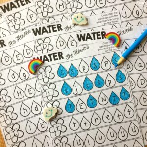 Printable Spring Themed Find the Letter Worksheets