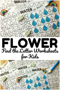 Share these flower themed find the letter worksheets with early learners! Great for practicing letter recognition!