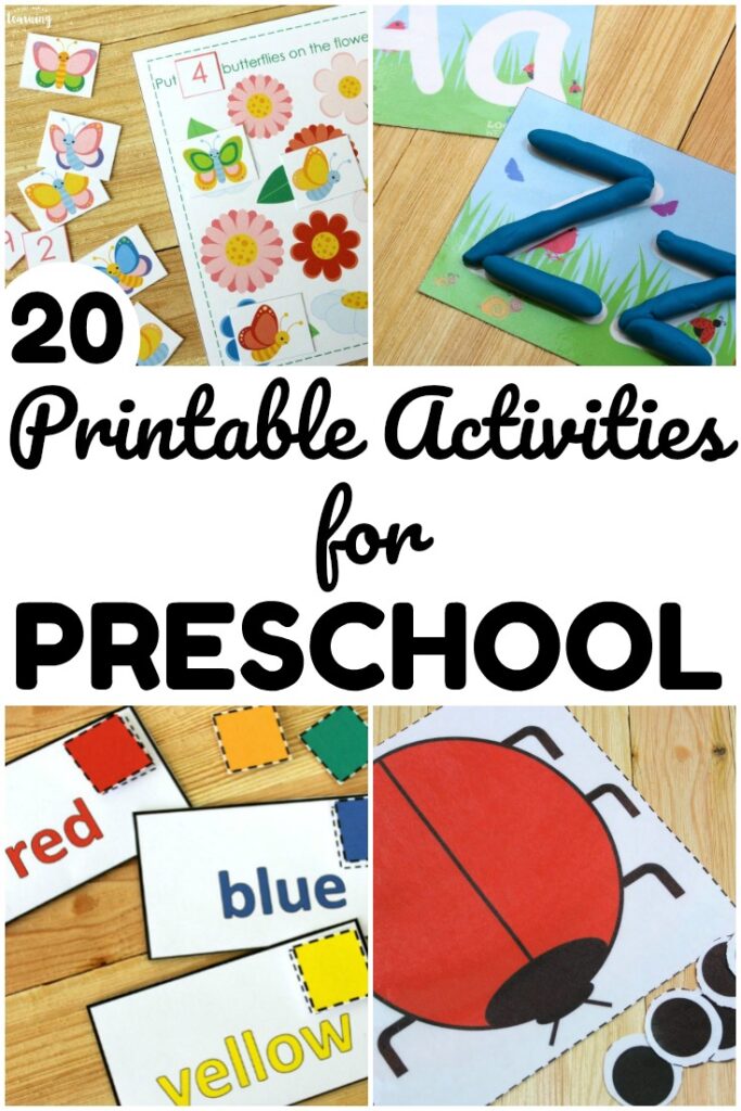 Share these printable preschool resources with early learners at home or in school! Perfect for hands-on early learning!