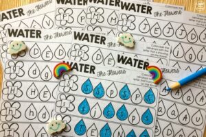 Spring Water the Flowers Alphabet Worksheets