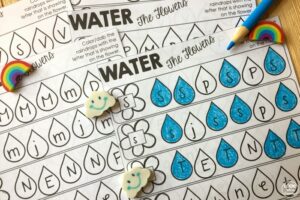 Water the Flowers Find the Letter Worksheets