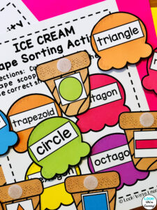 Fun Ice Cream Themed Shape Activity