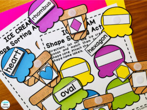 Ice Cream Shape Matching Activity for Kindergarten