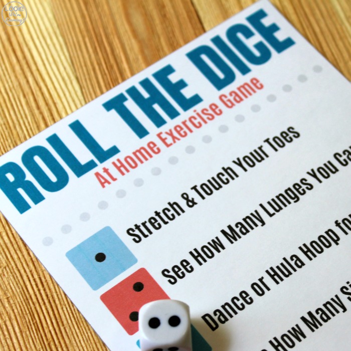 Roll the Dice Exercise Game for Kids