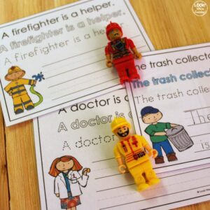 Community Helpers Writing Activity for Kids