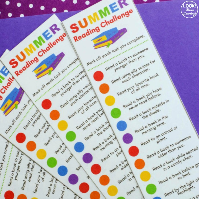 Printable Summer Reading Challenge BookmarkPrintable Summer Reading Challenge Bookmark