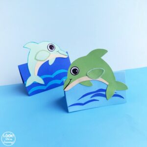 Simple 3D Paper Dolphin Craft for Kids
