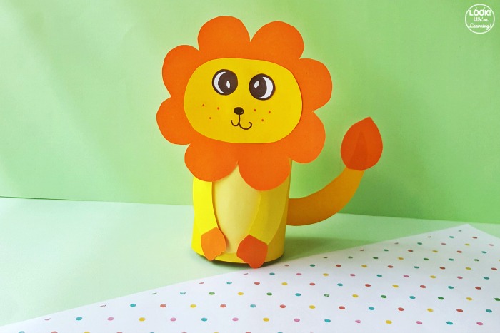 Simple Lion Toilet Paper Roll Craft