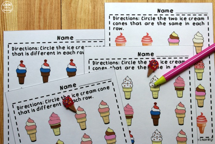 Printable Same and Different Worksheets for Early Learners