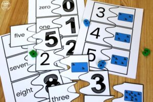 Printable Shark Counting Puzzles for Kids