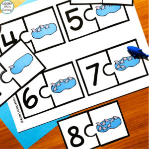 Printable Shark Themed Counting Puzzles