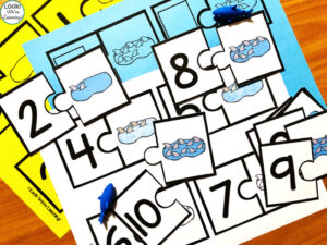 Shark Themed Counting Puzzles