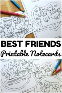 These printable friendship notes are a sweet way for kids to let their friends know they care!