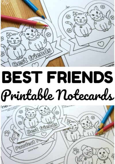 These printable friendship notes are a sweet way for kids to let their friends know they care!