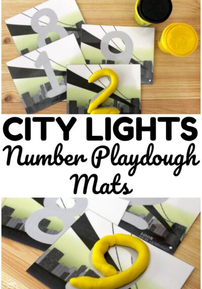 Use these city themed number playdough mats to practice forming numbers from zero through nine!