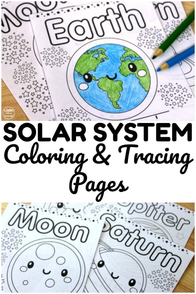 Use these printable solar system coloring pages for a fun astronomy activity for early learners!