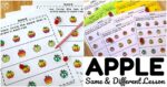 Apple Alike! Apple Same or Different Worksheets - Look! We're Learning!