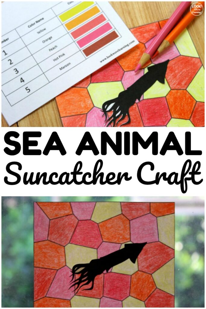 Make this easy sea animal suncatcher craft for a simple summer art project this year!