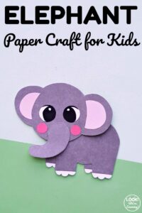 Try this simple paper elephant craft for a fun kids crafting activity!