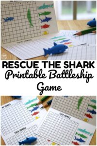 Use this printable rescue the shark game to help kids have fun play time indoors!
