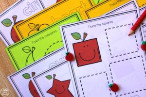 Apple Shape Tracing Activity
