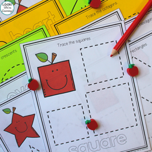 Easy Apple Early Geometry Activity for Kids